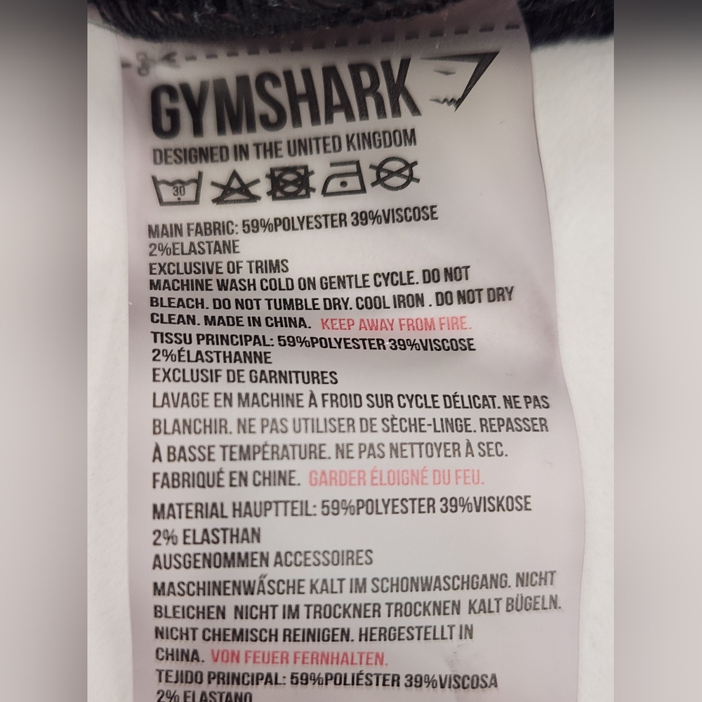 Gymshark Cropped‎ Pullover Top Women’s Size Large Ribbed Long Sleeves Black - Picture 4 of 4